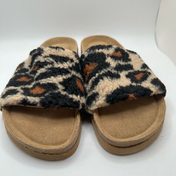 CUSHIONAIRE Women's Cork footbed Slide Sandal with +Comfort 11 LEOPARD - Picture 2 of 8